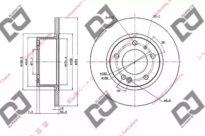 Тормозной диск DJ PARTS BD1515